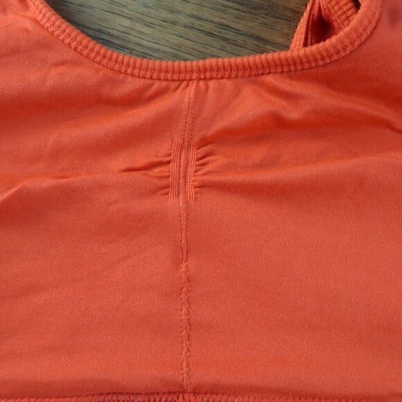 RIBBED ORANGE SPORTS BRA CROPPED TOP SIZE SMALL - Picture 5 of 6